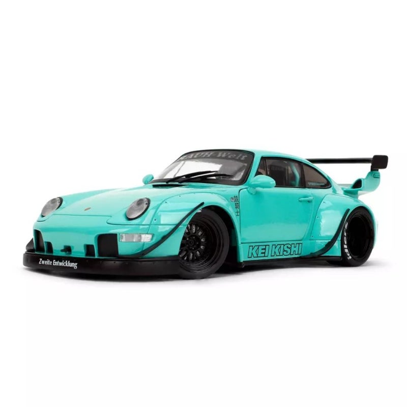 Jada Pink Slips Porsche RWB Kei Kishi Die-Cast Car (1:18, Mint Green) - Image 1