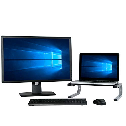 Allsop Redmond Monitor Stand, holds 40 lbs with keyboard storage space - Black (29248) - Image 3