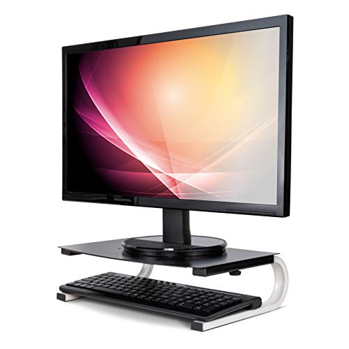 Allsop Redmond Monitor Stand, holds 40 lbs with keyboard storage space - Black (29248) - Image 4
