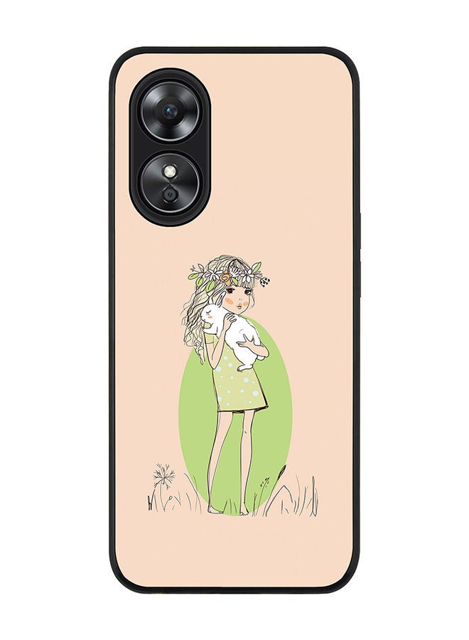 Stylizedd Rugged Black edge case for Oppo A97 Slim fit Soft Case Flexible Rubber Edges Anti Drop TPU Gel Thin Cover - Bunny Cuddles - Image 1