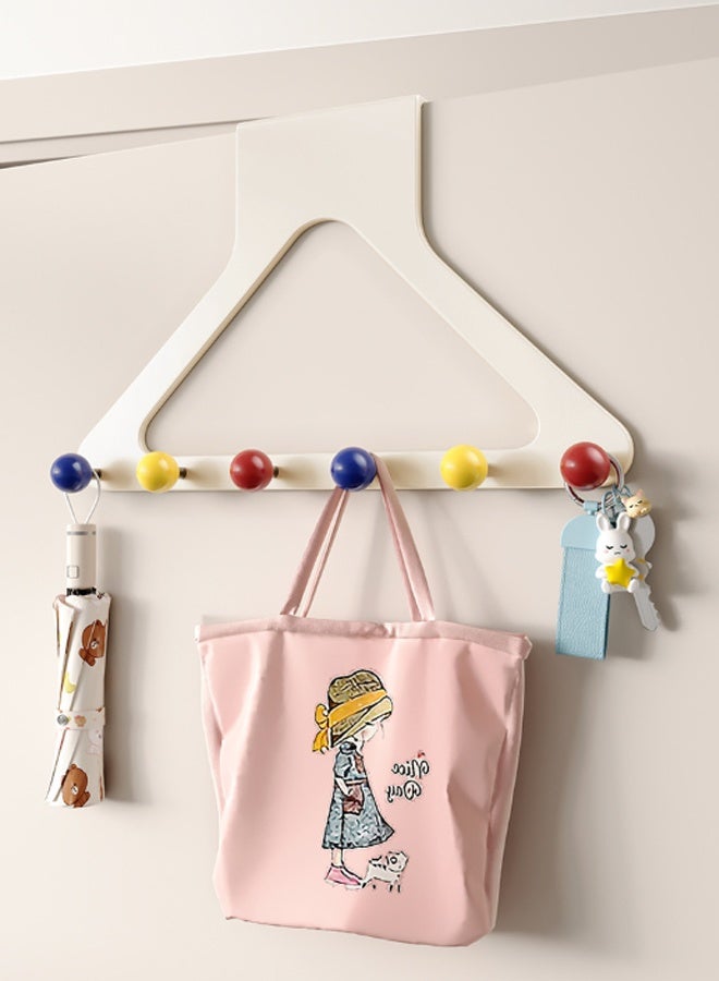 HOMESTAR Over The Door Hook Rack for Hanging Clothes, Towel Hooks for Bathroom Over Door, Over The Door Organizer with Hooks for Hanging Clothes, Towels, Coats, Hats - Image 1