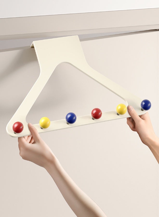 HOMESTAR Over The Door Hook Rack for Hanging Clothes, Towel Hooks for Bathroom Over Door, Over The Door Organizer with Hooks for Hanging Clothes, Towels, Coats, Hats - Image 2