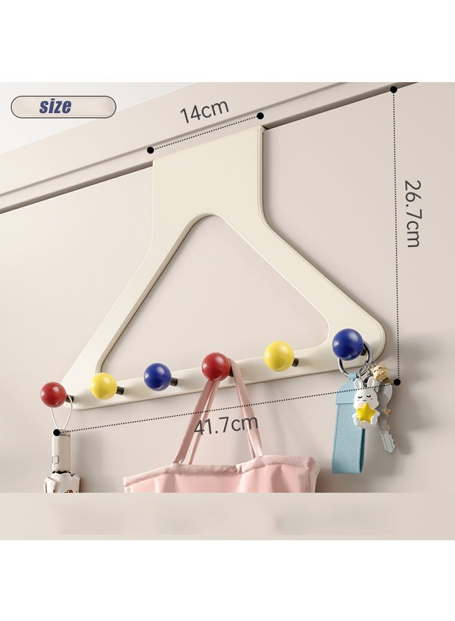 HOMESTAR Over The Door Hook Rack for Hanging Clothes, Towel Hooks for Bathroom Over Door, Over The Door Organizer with Hooks for Hanging Clothes, Towels, Coats, Hats - Image 3