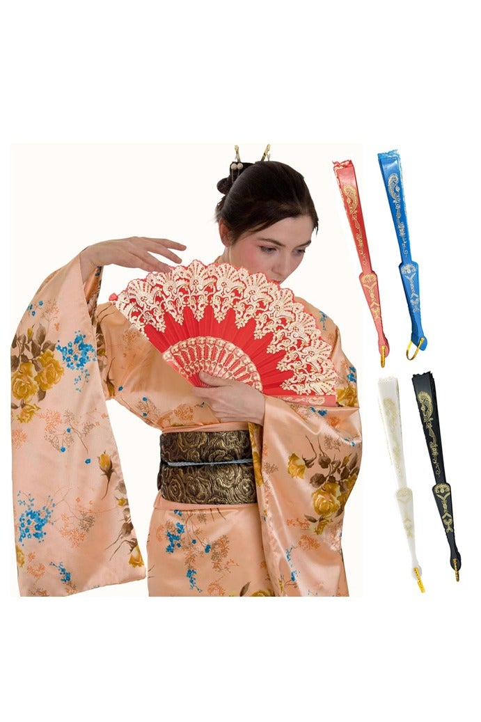 GUSGU 4 PCS Handheld Chinese Folding Fan Hand Fans for Women Foldable Bulk for Party Dancing Wedding and Home Decoration - Image 4