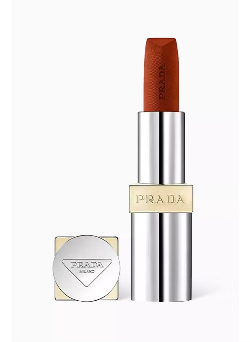 برادا أحمر الشفاه "برادا مونوكروم هايبر مات" (Prada Monochrome Hyper Matte) - الدرجة O77 Arancio - 3.9 جم | لون شفاه مطفي - Image 1