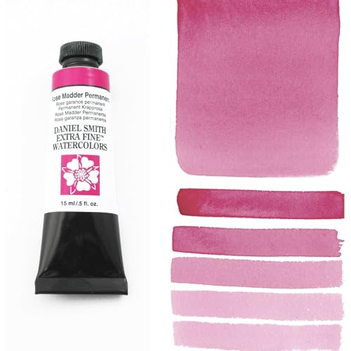 Daniel Smith Extra Fine Watercolor 15ml Paint Tube, Rose Madder Permanent, 5 Fl Oz, red - Image 2