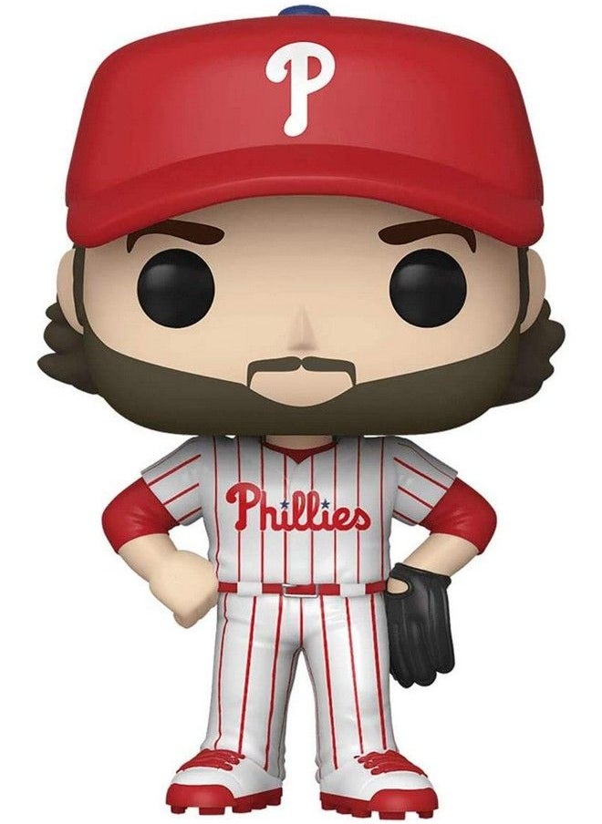 Funko - Bryce Harper Philadelphia Phillies White Jersey 34 Pop Sports Mlb Action Figure (Bundled With Ecotek Pop Protector To Protect Display Box) - Image 1