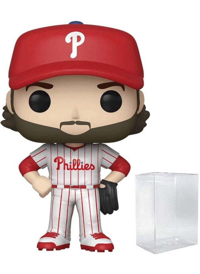 Funko - Bryce Harper Philadelphia Phillies White Jersey 34 Pop Sports Mlb Action Figure (Bundled With Ecotek Pop Protector To Protect Display Box) - Image 1