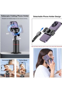 Furtey Auto Face Tracking Tripod with Remote, 360° Rotation Smart Tracking Phone Holder, Moving Tripod for iPhone. Essential for Video, Vlog, Live Stream Content Creator's Tool, No App Required  - Image 5