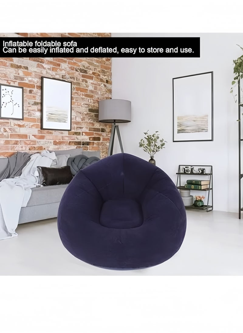 Lee Yon Inflatable Bean Bag Chair with air pump,Portable Foldable Lazy Sofa Lounger,Washable Couch Indoor Outdoor for Kids Adults, Blue，103 x 60 cm  - Image 5
