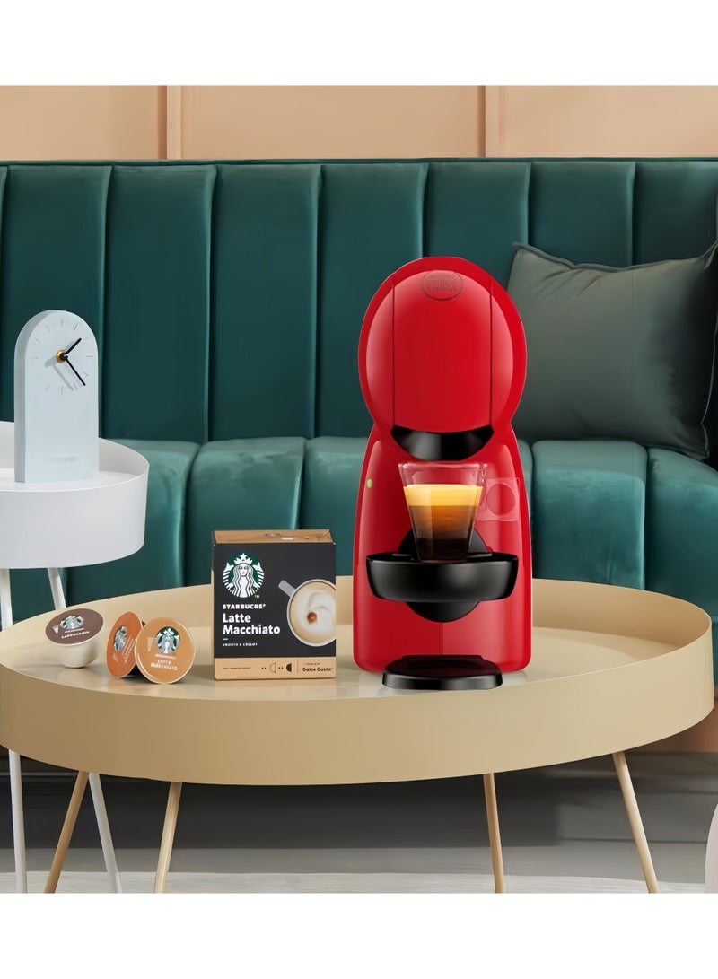دولسي قوستو نستله كبسولة آلة القهوة دولتشي غوستو Duoqu Cool Piccolo XS Little Star، عائلة شبه أوتوماتيكية، 9781joy، Cherry Red - Image 4