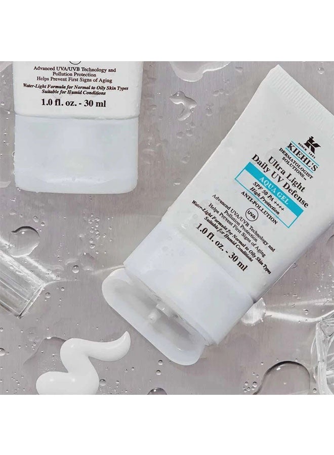 Kiehl's Ultra Light Daily UV Defense Aqua Gel Facial Sunscreen 60ml, SPF 50 PA ++++, High Protection and Anti Aging for Normal to Oily Skin Types - Image 2