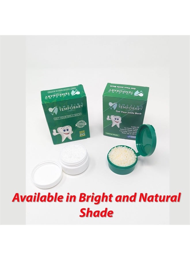 Amazing Temporary Tooth - (Natural Shade) Amazing Temporary Tooth Replacement Kit, Temp Missing Teeth Repair, Available in Natural or Bright Shade - Image 1