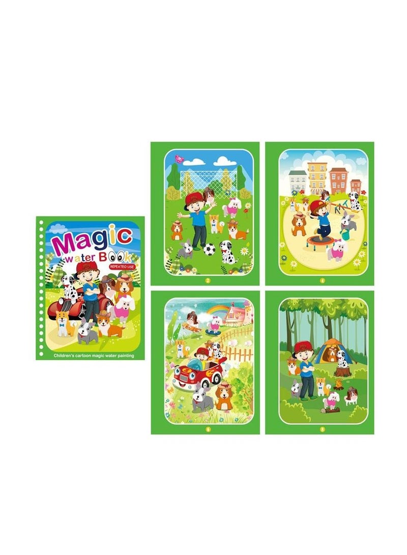 1 Pieces Water Draw Books Water Pen Coloring Books with 1 Pieces Pens - Image 1