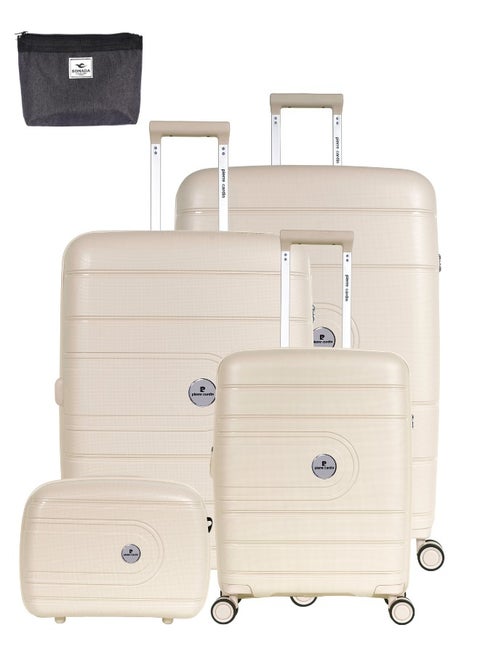 Pierre Cardin Hardcase Trolley Set of 4-PC86304 Champagne