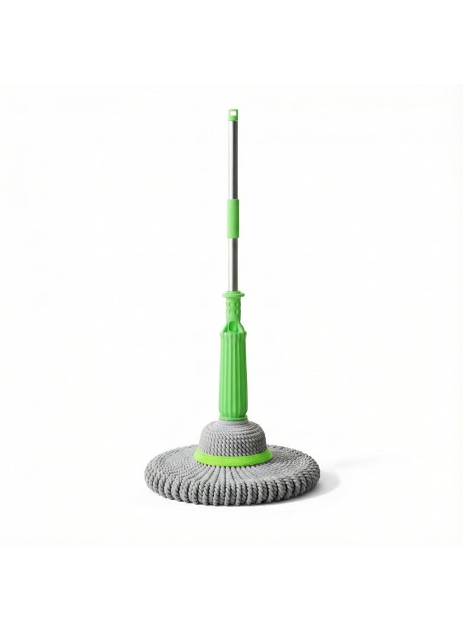 Spin Mop with Self-Wringing Sleeve, Microfiber Round Mop Head, Fast Floor Cleaning for Tiles, Marble & Bathrooms - Image 1