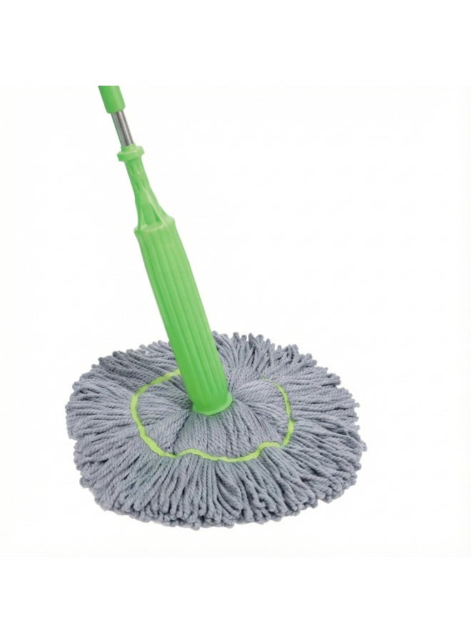 Spin Mop with Self-Wringing Sleeve, Microfiber Round Mop Head, Fast Floor Cleaning for Tiles, Marble & Bathrooms - Image 2
