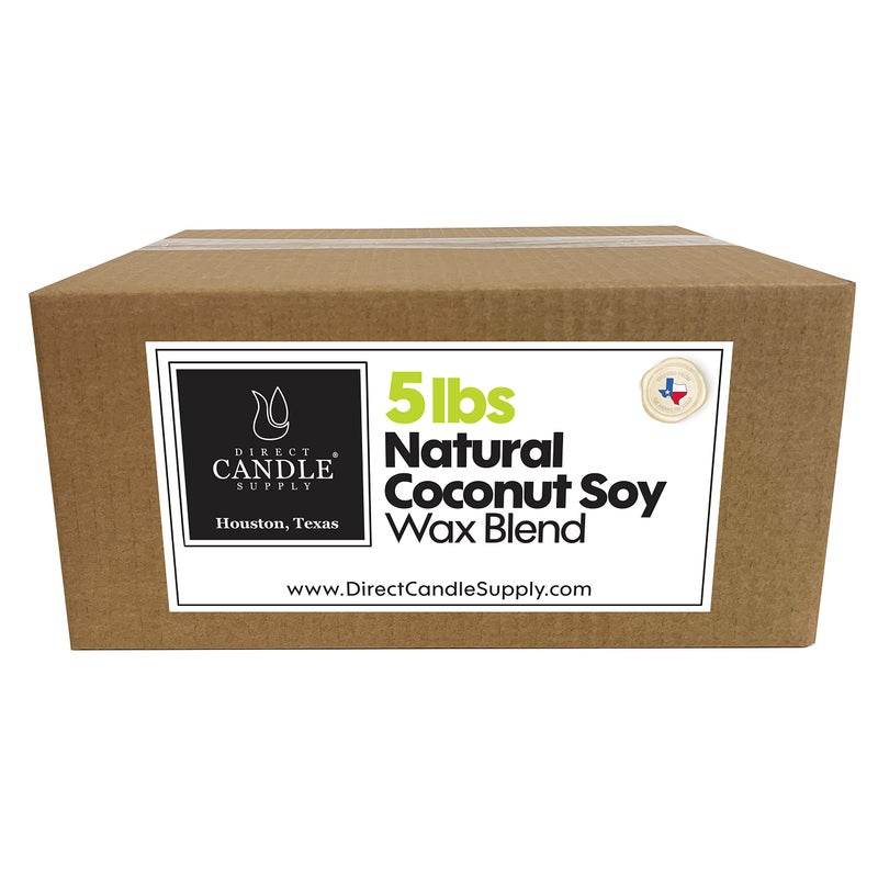 Direct Candle Supply Coconut Soy Wax Blend for Candle Making 5 lb Creamy Blend for High Load Fragrance Formulation 5 lb