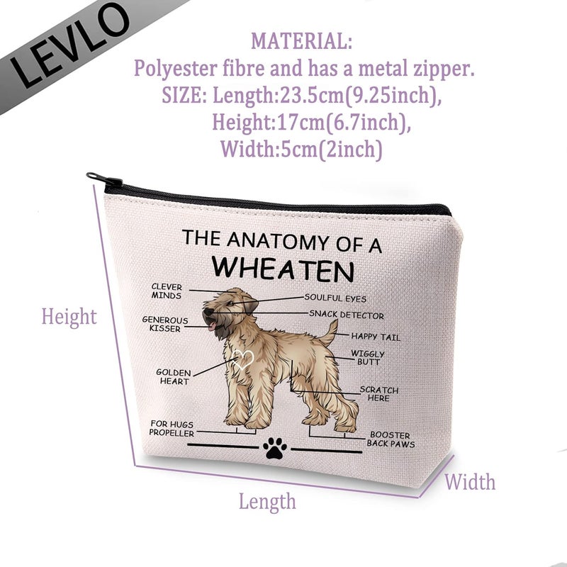 LEVLO Funny Wheaten Terrier Cosmetic Bag - Image 2