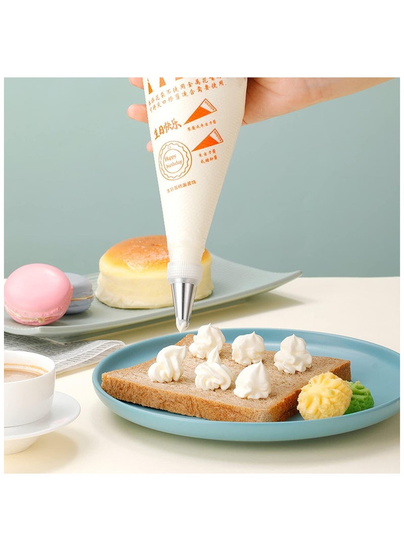 Disposable cream pastry bags for decorating cakes and desserts (100 bags)  - Image 1