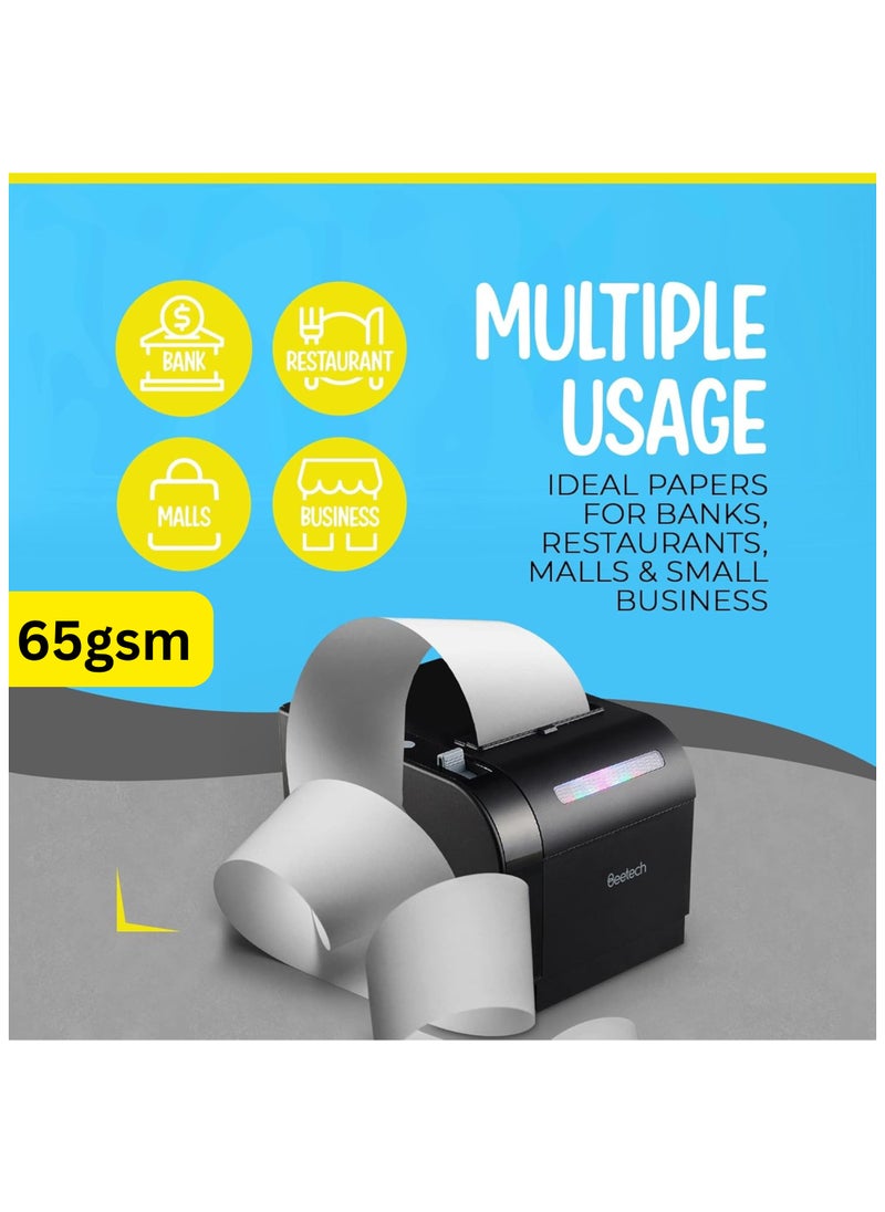 FATI ACCESSORIES 80x80mm Thermal Paper Till Receipt Roll,  50 Rolls Box, EPOS Printer, POS Terminal,(65 Gsm)  - Image 3