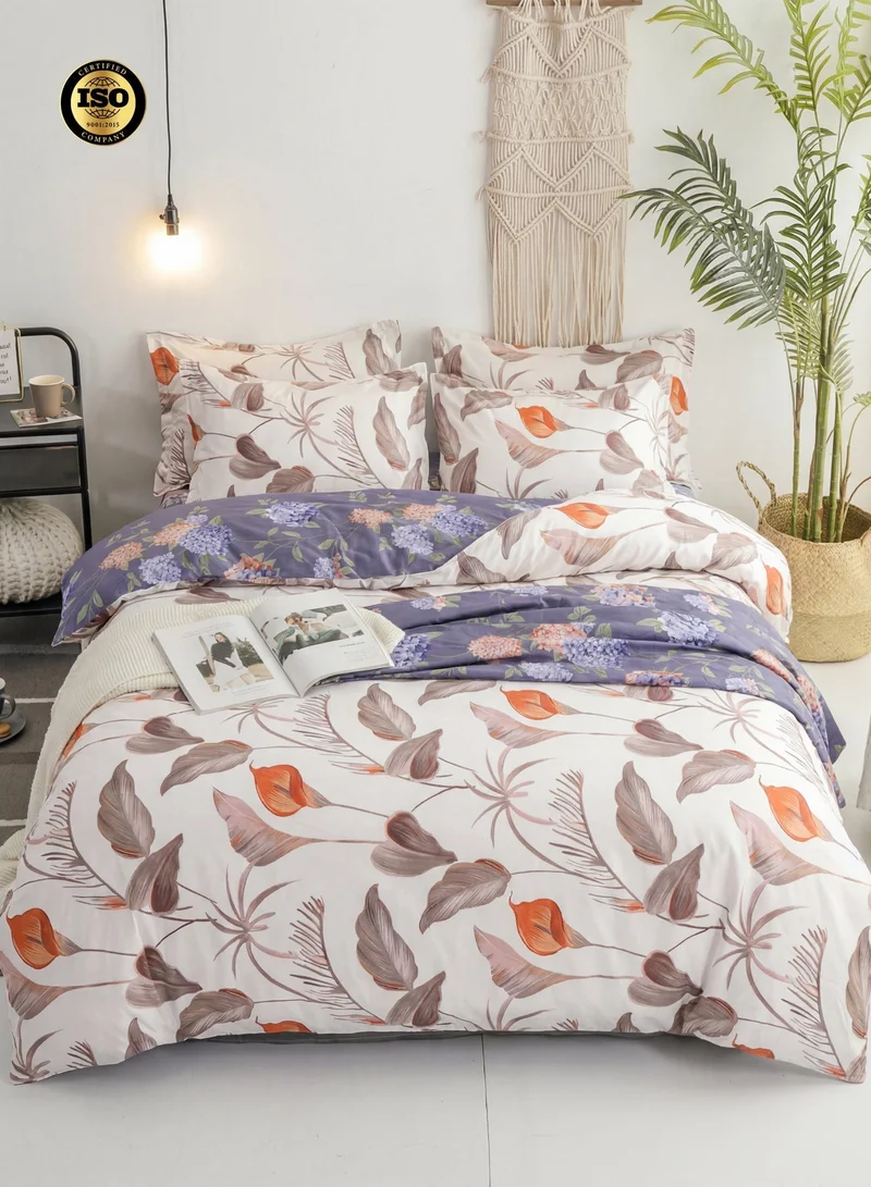 PARAJOHN 7-Piece Double Side Comforter Set – Polyester Bedding Set with Quilt Cover, Fitted Sheet & Pillow Covers (220×240 cm)