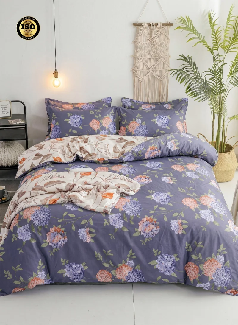 PARAJOHN 7-Piece Double Side Comforter Set – Polyester Bedding Set with Quilt Cover, Fitted Sheet & Pillow Covers (220×240 cm)