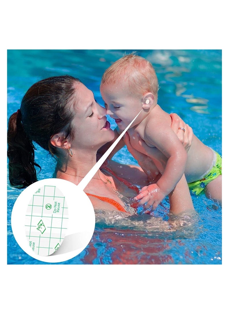 Generic 60 Pieces Baby Waterproof Ear Stickers Ear Covers for Swimming Shower Ear Protectors with Ear Plugs for Kids Newborn Disposable Ear Covers for Shower Surfing Snorkeling and Other Water Sports  - Image 2
