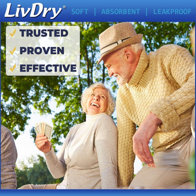 LivDry Incontinence Booster Pads, Use with Adult Diapers for Women and Men, Extra Comfort Softness, Disposable Pad (160 Count, Regular Length) - Image 5