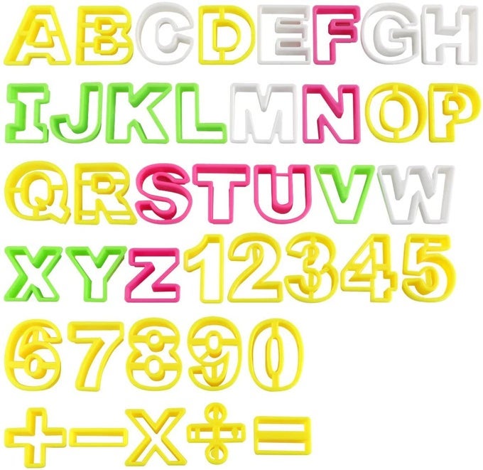 41 X ALPHABET NUMBER CUTTERS LETTER PASTRY CUTTERS PLASTIC PASTRY 3D MOULD LETTER COOKIES STAMP FOR CAKES BISCUITS MESSAGES FONDANT PASTRY