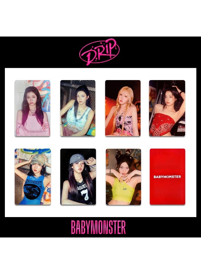 NIBEMINENT 7 Pcs Kpop BABYMONSTER Drip Lomo Cards Card For Fans Collection Gifts - Image 1