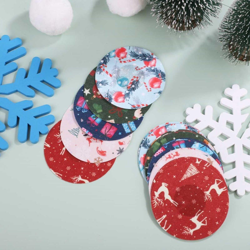 XIHIRCD 25pcs Sensor Covers, Christmas Theme Tape Waterproof Sensor Patches Stickers 5 Patterns Non-Woven Fabric Sensor Adhesive Patches for CGM Libre 2 or 3 Overpatch - Image 4