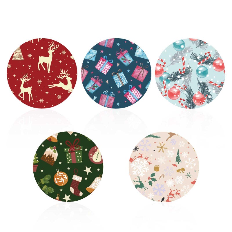XIHIRCD 25pcs Sensor Covers, Christmas Theme Tape Waterproof Sensor Patches Stickers 5 Patterns Non-Woven Fabric Sensor Adhesive Patches for CGM Libre 2 or 3 Overpatch - Image 1
