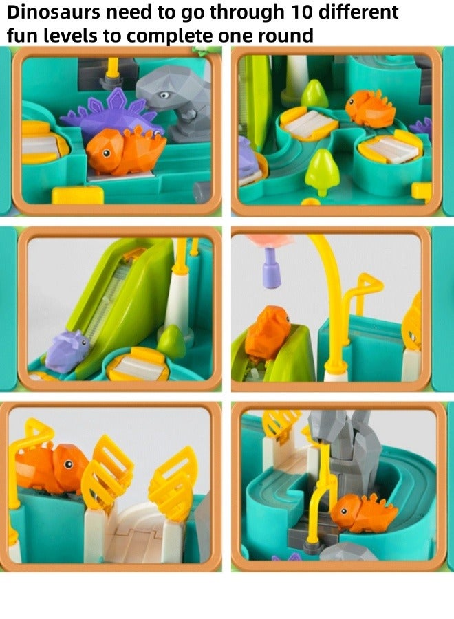 Dinosaur Race Track Playset Toys with 3 Dinosaurs Toys,Toddler Car Adventure Toys Puzzle Rail City Rescue Game Playset,Climbing Hills Railcar and Toy Car Ramp Track, Colorful Dinosaur Vehicles Construction Play Set for Kids Age 3 4 Years Old Boys Girls  - Image 4