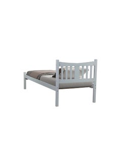 Derby Solo 90X200 Solidwood Single Bed Sturdy Modern Design Wooden Single Bed Frame Furniture Quiet And Comfortable Bed (Mattress Not Included) Made In Malaysia L210Xw95Xh98Cm-Grey