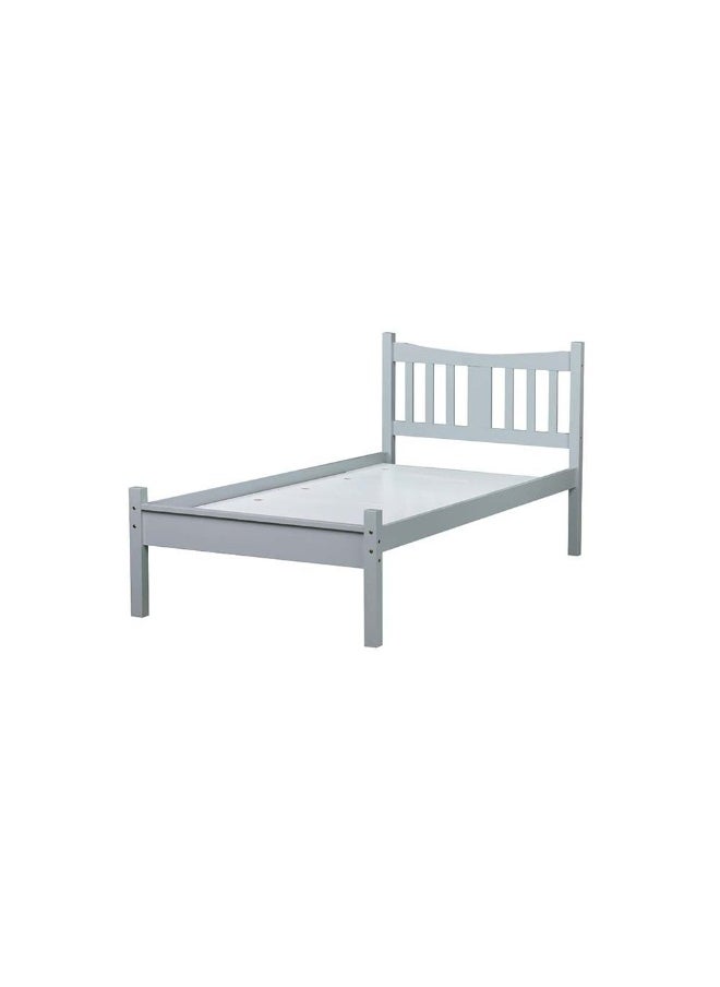 DANUBE HOME - Derby Solo 90X200 Solidwood Single Bed Sturdy Modern Design Wooden Single Bed Frame Furniture Quiet And Comfortable Bed (Mattress Not Included) Made In Malaysia L210Xw95Xh98Cm-Grey - Image 1
