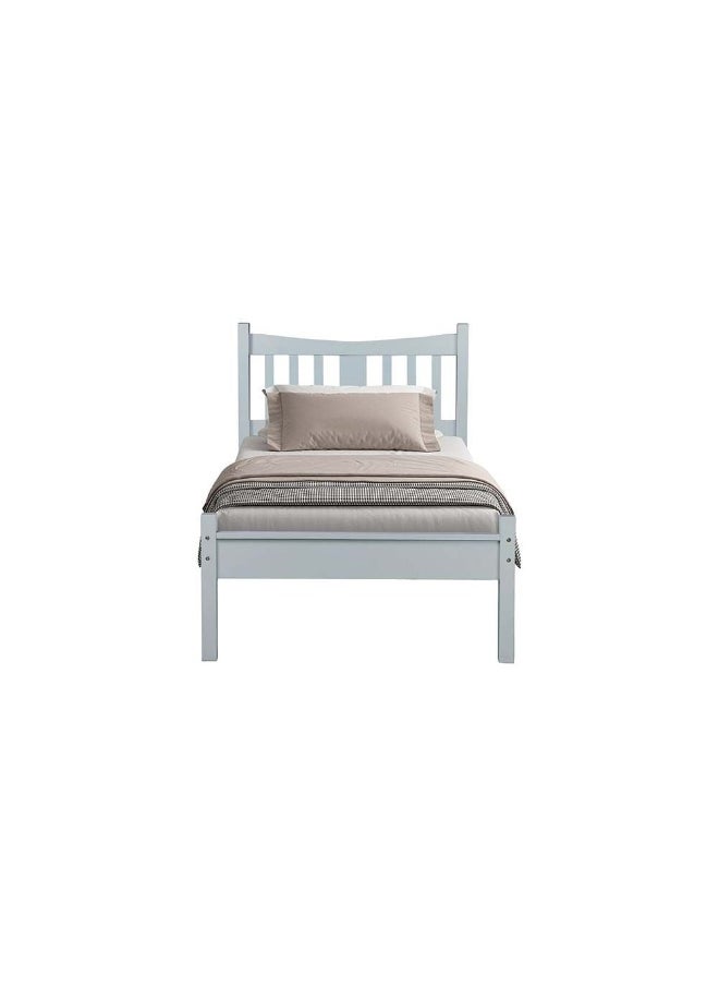 DANUBE HOME - Derby Solo 90X200 Solidwood Single Bed Sturdy Modern Design Wooden Single Bed Frame Furniture Quiet And Comfortable Bed (Mattress Not Included) Made In Malaysia L210Xw95Xh98Cm-Grey - Image 1