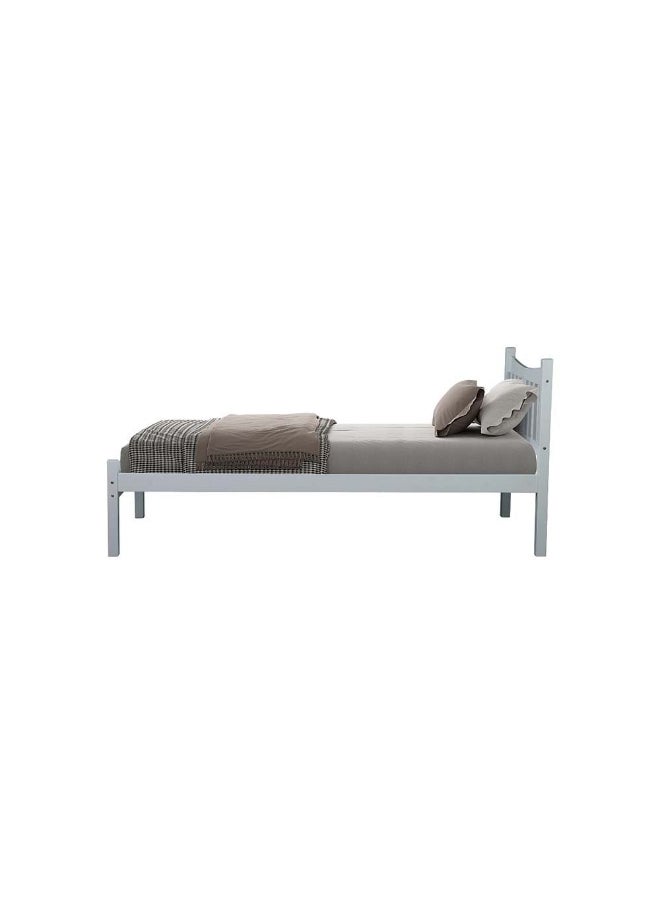 DANUBE HOME - Derby Solo 90X200 Solidwood Single Bed Sturdy Modern Design Wooden Single Bed Frame Furniture Quiet And Comfortable Bed (Mattress Not Included) Made In Malaysia L210Xw95Xh98Cm-Grey - Image 1