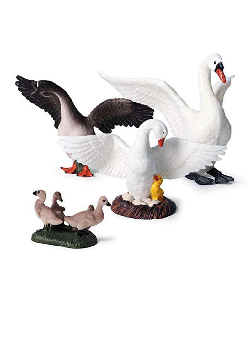 SYOSI Farm Animals Goose Figurines, Simulated Farm Life Realistic Plastic Animals for Collection Educational Props Duck Toy Figurine for Kids Ages 3 and Above - Image 1