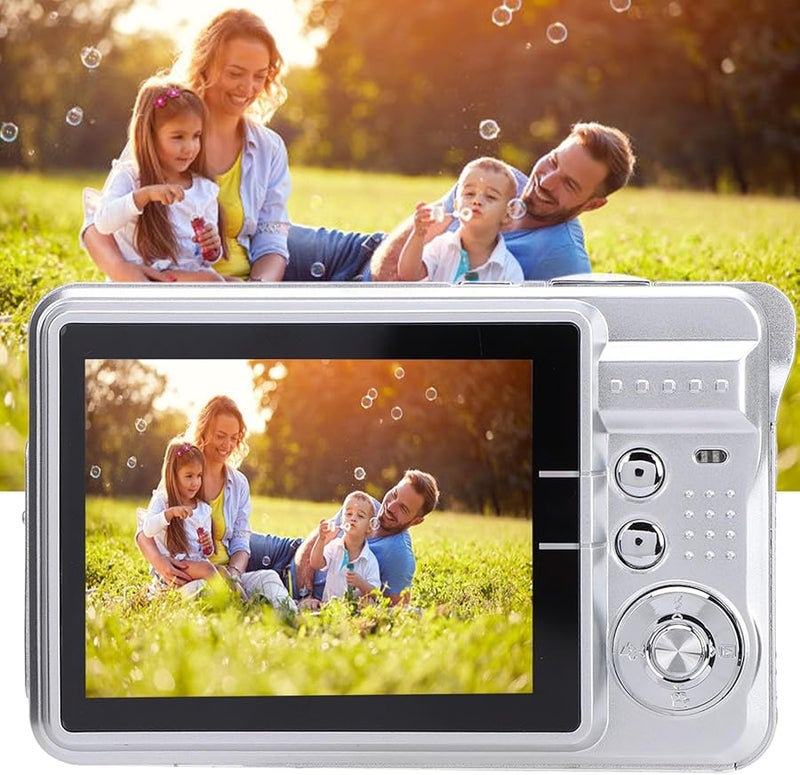 Silver 4K 48MP Autofocus Vlogging Camera 8X Zoom Anti Shake Compact Digital Camera - Image 3