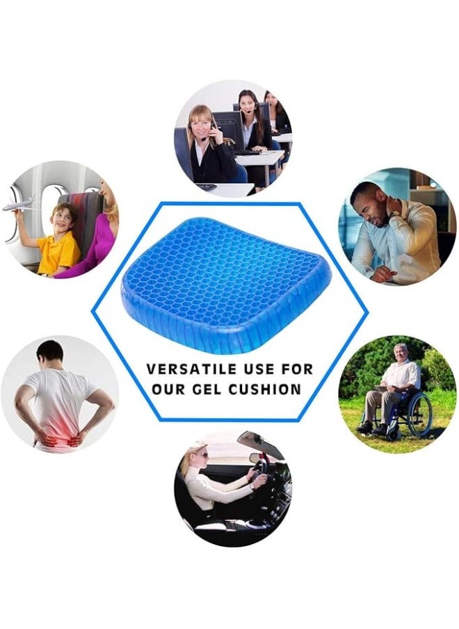 Mawan Gel seat cushion breathable with non-slip cover for pressure relief back tailbone pain - home office chair cars wheelchair  - Image 5