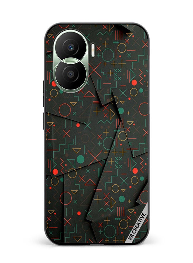 VR CREATIVE Protective Case Cover For Honor Play7T Pro Geometric Circles Design Multicolour - Image 1