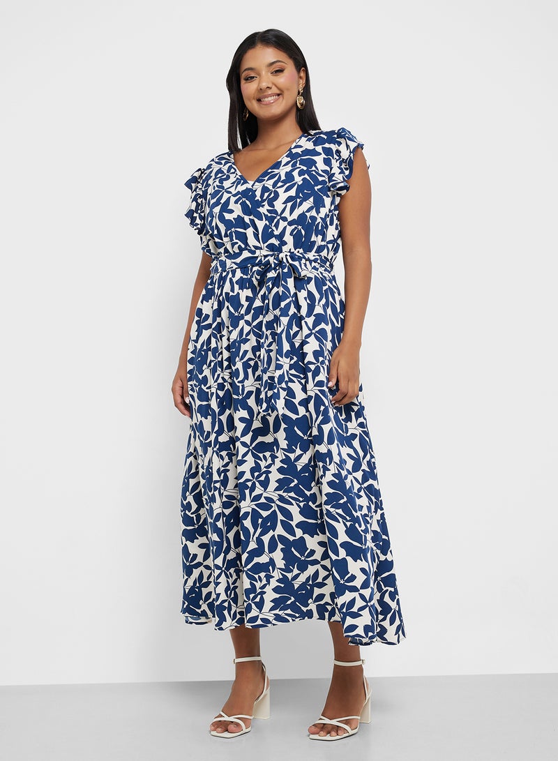 Ella Plus Floral Print Maxi Dress - Image 1