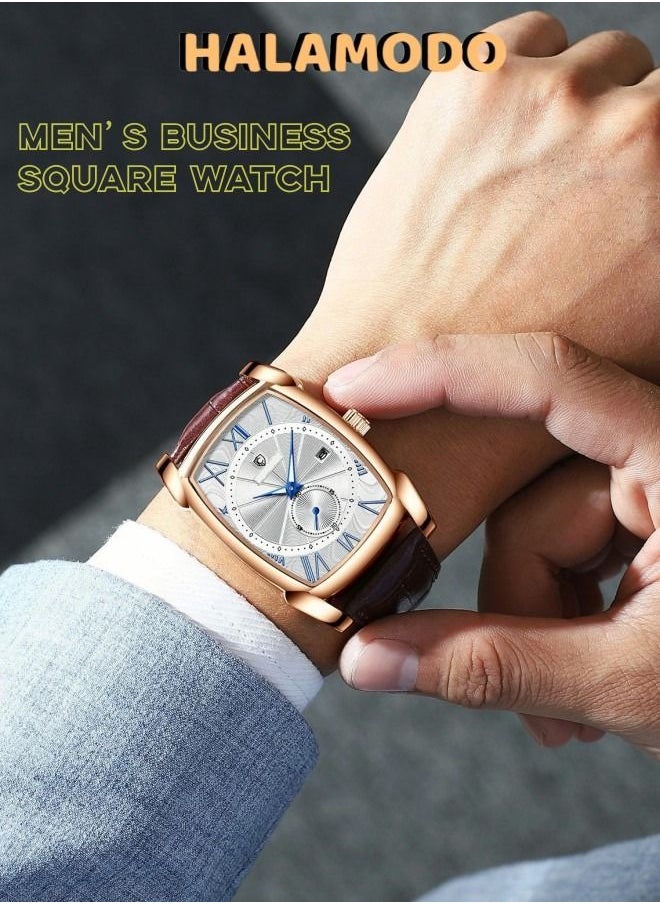 HALAMODO - Square men's business watch - Image 1