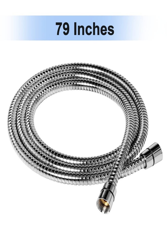 Eisinly Shower Hose, 79 Inches Extra Long Stainless Steel Handheld Shower Head Hose with Brass Insert and Nut, Durable and Flexible, Chrome - Image 2