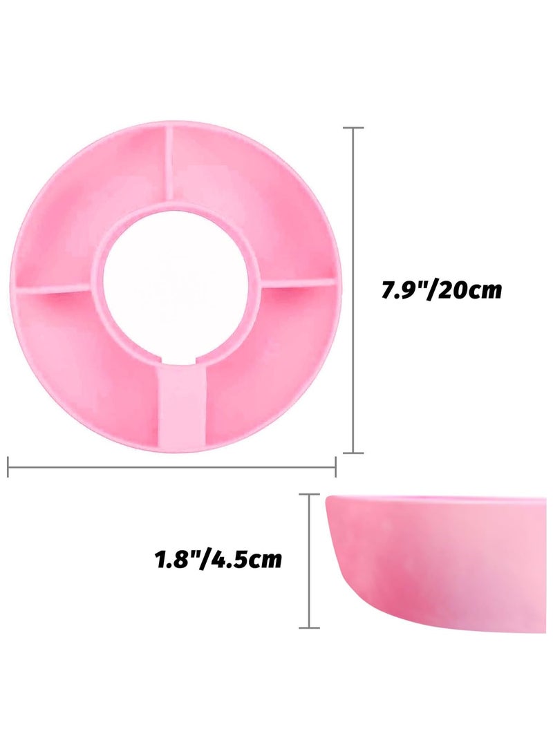 Hihonor Snack Bowl for Stanley 40 oz Tumbler with Handle Tumbler Snack Tray Compatible with Stanley Cup 40 oz with Handle Reusable Snack Ring for Stanley Cup Accessories Barbie Pink  - Image 2