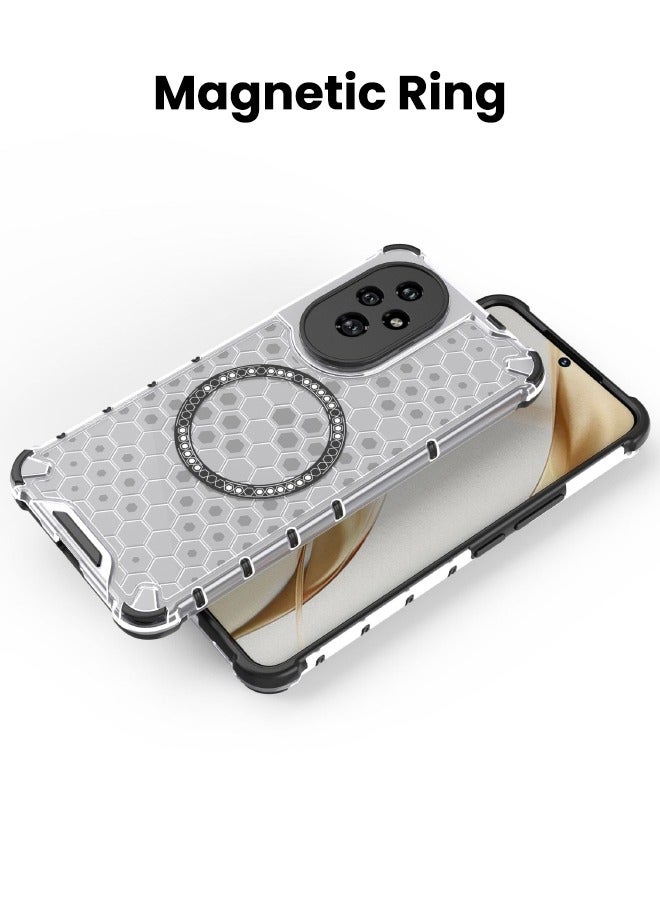 Honor 200 5G Case, Magnetic [Compatible with Magsafe] Composite Material Case Cover, Beehive Style Design, Four Corners Anti-Fall Full Body Shockproof Case Cover for Honor 200 5G 6.7 inch - Image 5
