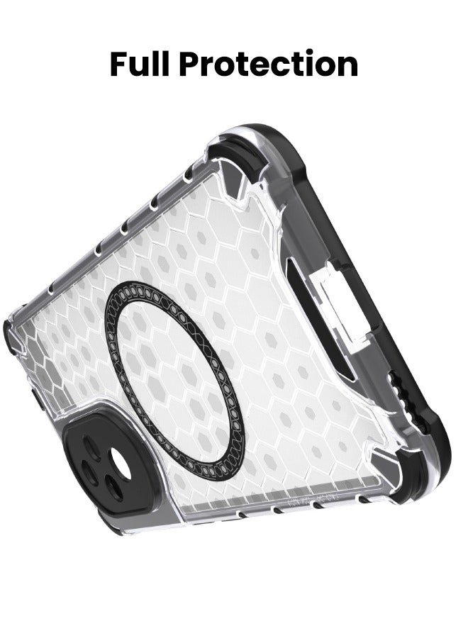 Honor 200 5G Case, Magnetic [Compatible with Magsafe] Composite Material Case Cover, Beehive Style Design, Four Corners Anti-Fall Full Body Shockproof Case Cover for Honor 200 5G 6.7 inch - Image 4