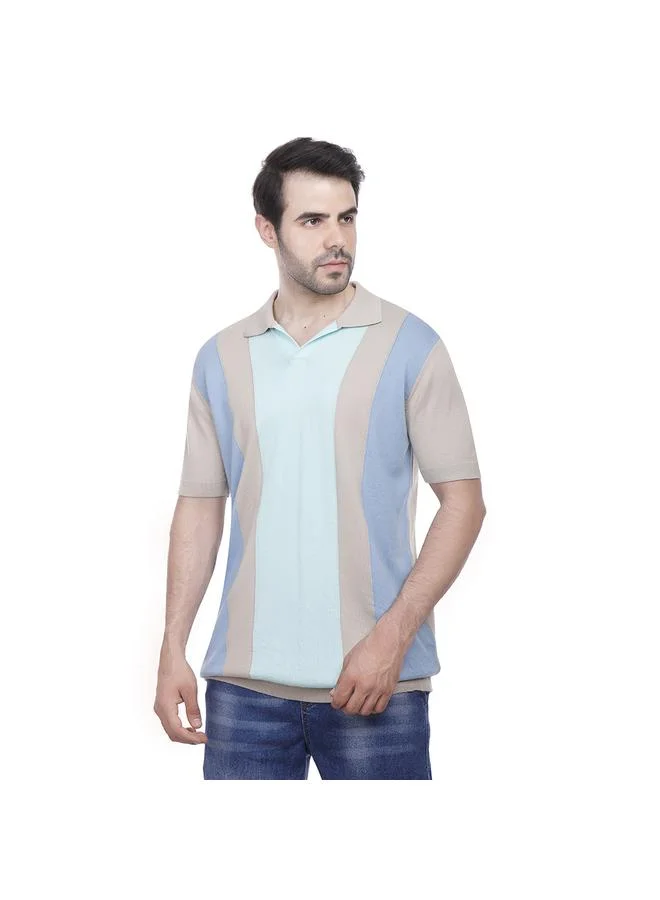 كوب قميص بولو منسوج بأكمام قصيرة