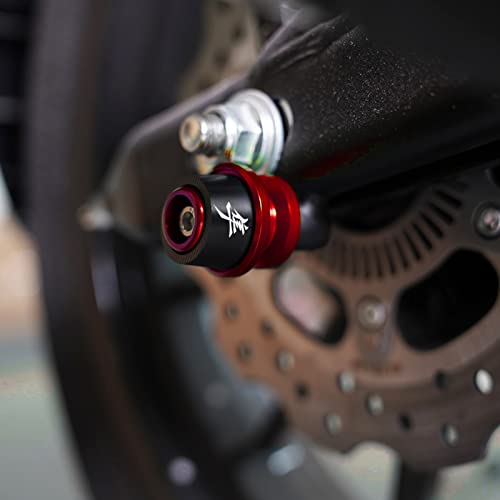 MOWOK Fits For SUZUKI Hayabusa GSX1300R GSX 1300R Gen 3 1999-2021 2022 2023 2024 2025 Accessories Motorcycle M8 Swingarm Spools Slider Stand (Black) (Red) - Image 2